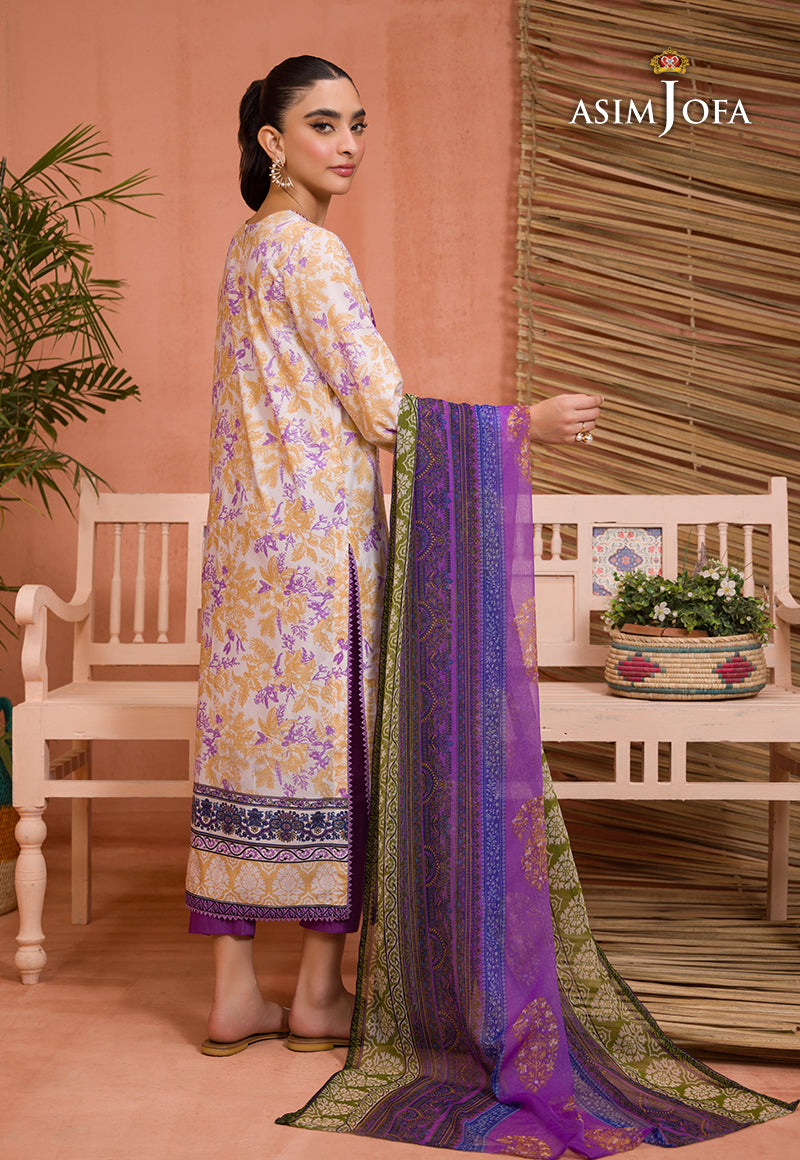 AJGR-09 EMBROIDERED COTTON SILK 2 PCS
