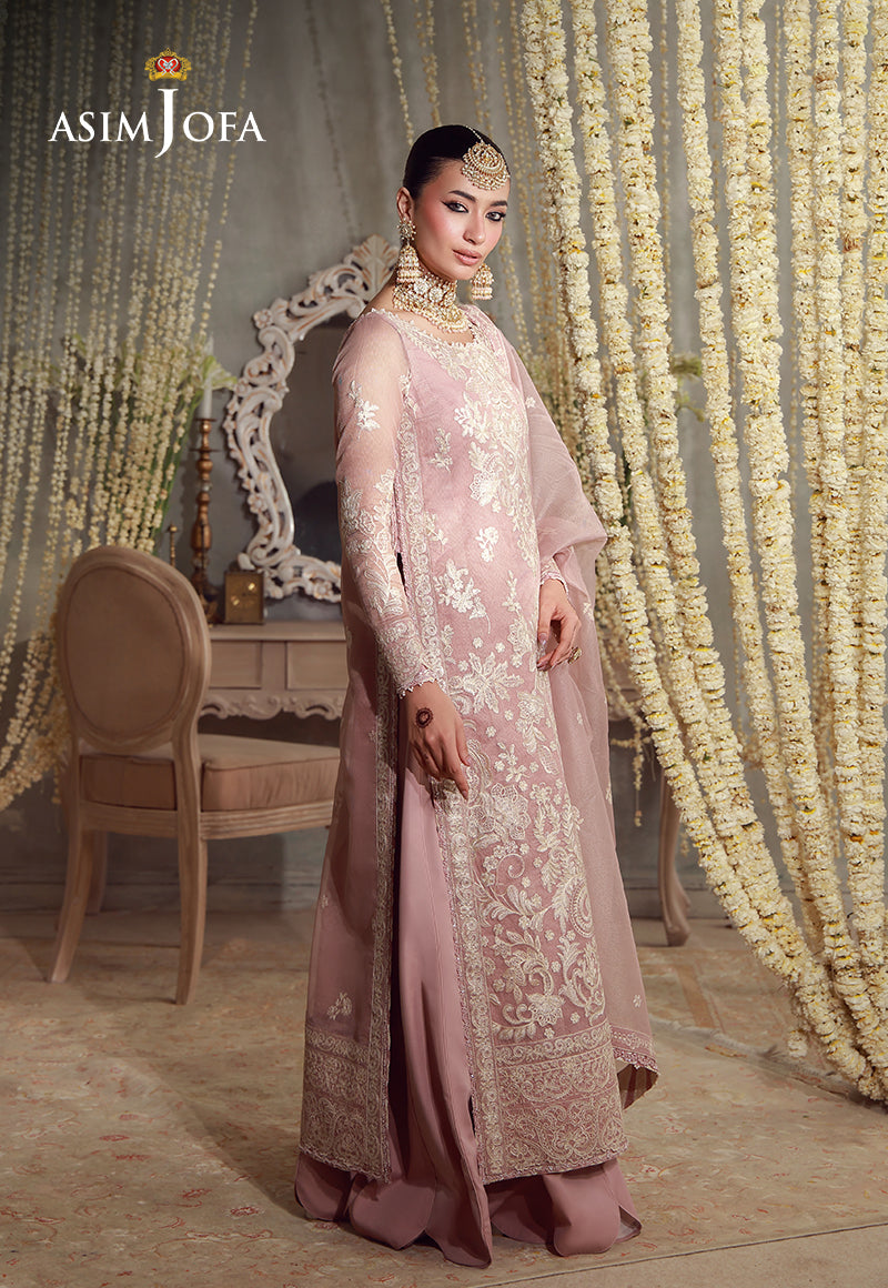 AJULFE-09 Embroidered Javeria Net Unstitched 3 Pcs